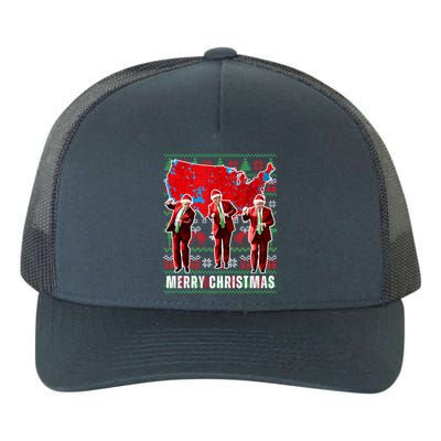 Trump Election Map Merry Christmas Holiday Santa Hat Xmas Gift Yupoong Adult 5-Panel Trucker Hat