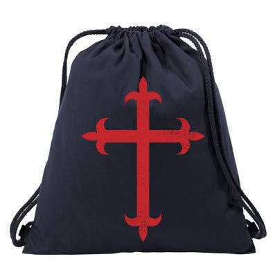 Templar Cross Drawstring Bag