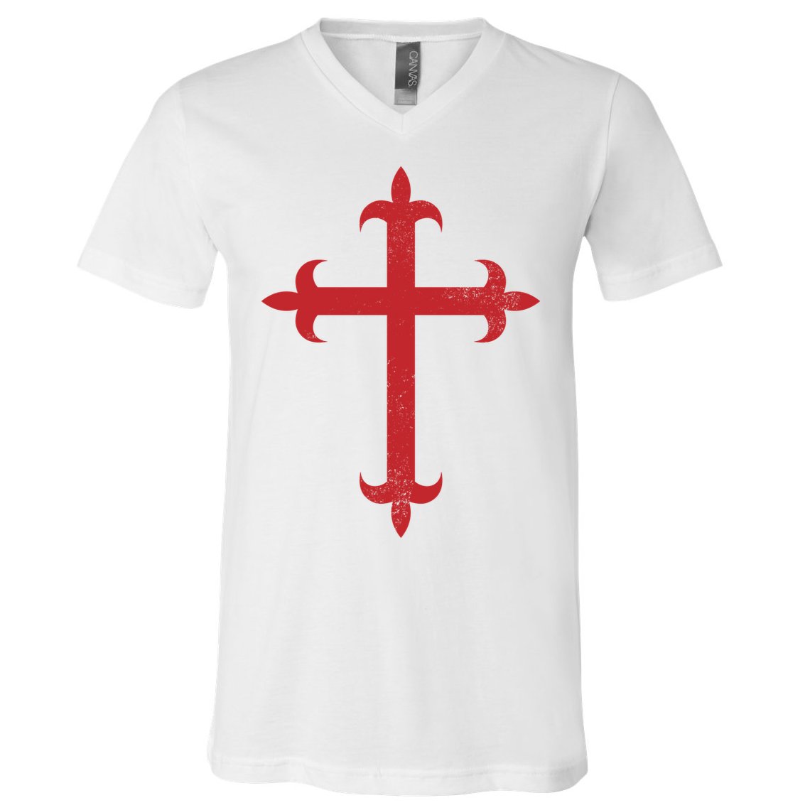 Templar Cross V-Neck T-Shirt