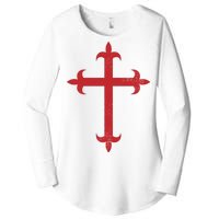 Templar Cross Women's Perfect Tri Tunic Long Sleeve Shirt