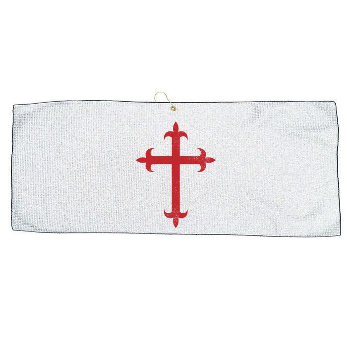 Templar Cross Large Microfiber Waffle Golf Towel