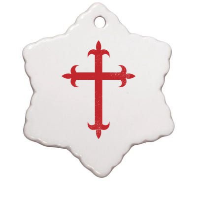 Templar Cross Ceramic Star Ornament