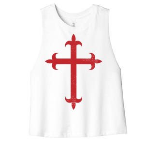 Templar Cross Women's Racerback Cropped Tank