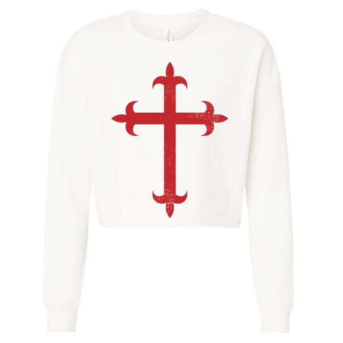 Templar Cross Cropped Pullover Crew