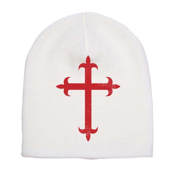 Templar Cross Short Acrylic Beanie