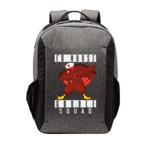 Thanksgiving ER Nurse Gobble Squad Turkey Dab Nursing Gift Vector Backpack