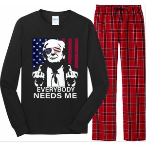 Trump Everybody Needs Me Long Sleeve Pajama Set