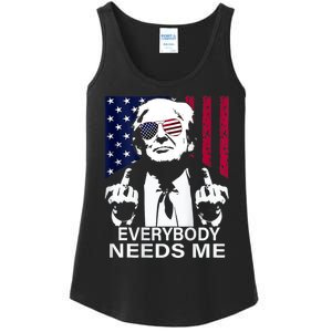 Trump Everybody Needs Me Ladies Essential Tank