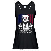 Trump Everybody Needs Me Ladies Essential Flowy Tank