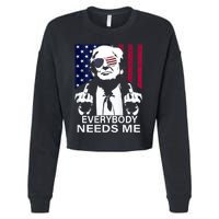 Trump Everybody Needs Me Cropped Pullover Crew