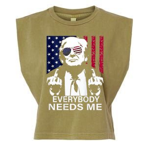 Trump Everybody Needs Me Garment-Dyed Women's Muscle Tee