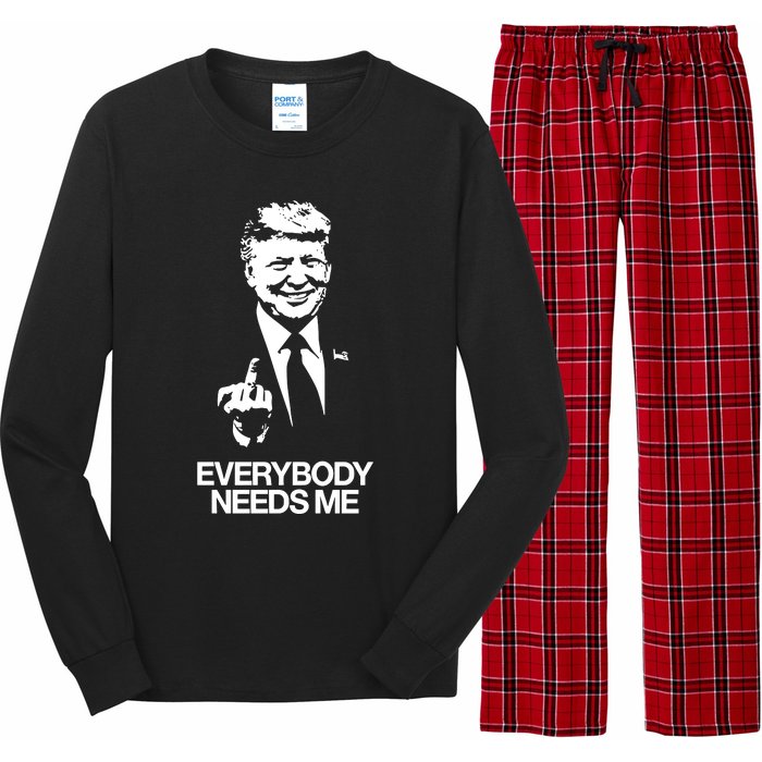 Trump Everybody Needs Me Long Sleeve Pajama Set