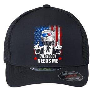 Trump Everybody Needs Me Flexfit Unipanel Trucker Cap