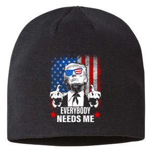 Trump Everybody Needs Me Sustainable Beanie