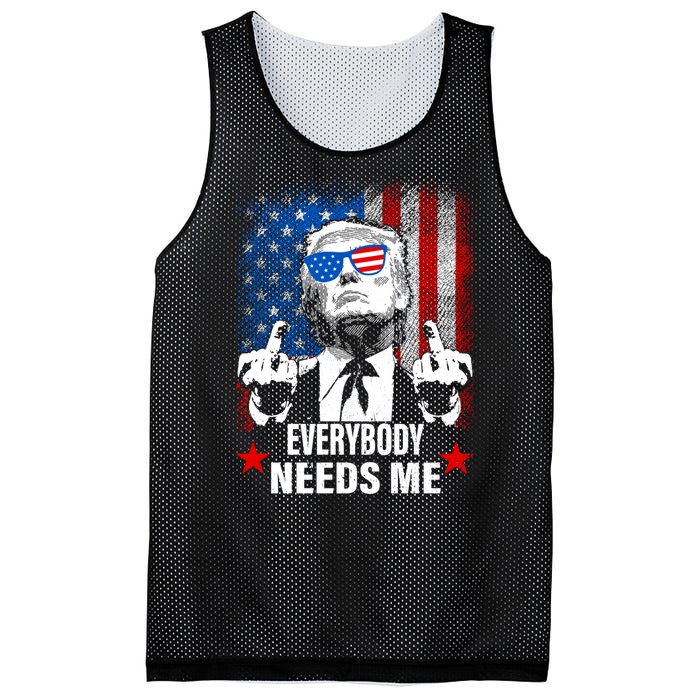 Trump Everybody Needs Me Mesh Reversible Basketball Jersey Tank