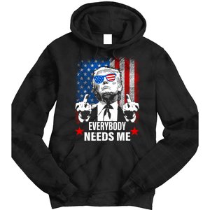 Trump Everybody Needs Me Tie Dye Hoodie