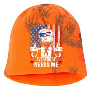 Trump Everybody Needs Me Kati - Camo Knit Beanie