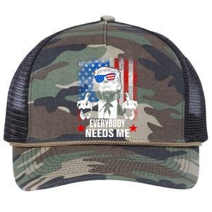 Trump Everybody Needs Me Retro Rope Trucker Hat Cap