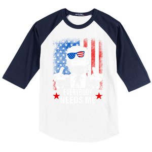 Trump Everybody Needs Me Baseball Sleeve Shirt