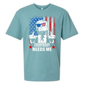 Trump Everybody Needs Me Sueded Cloud Jersey T-Shirt