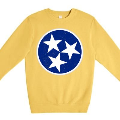 Tennessee Flag Vintage Distressed Premium Crewneck Sweatshirt