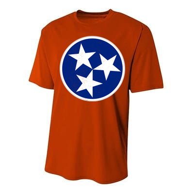 Tennessee Flag Vintage Distressed Performance Sprint T-Shirt