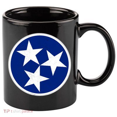 Tennessee Flag Vintage Distressed 11oz C Handle Ceramic Mug