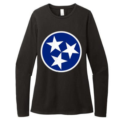 Tennessee Flag Vintage Distressed Womens CVC Long Sleeve Shirt