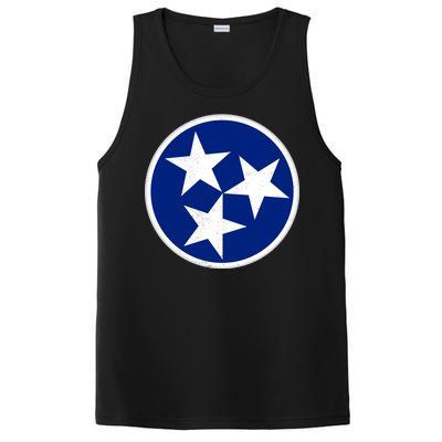 Tennessee Flag Vintage Distressed PosiCharge Competitor Tank