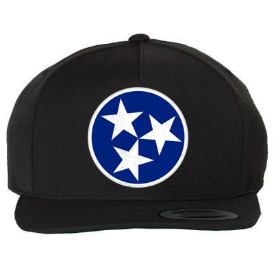 Tennessee Flag Vintage Distressed Wool Snapback Cap