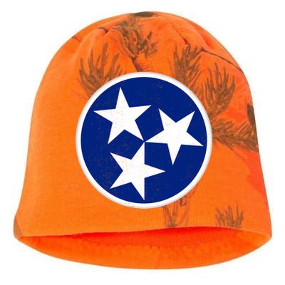 Tennessee Flag Vintage Distressed Kati - Camo Knit Beanie