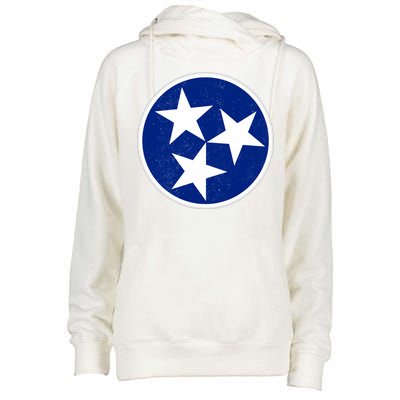 Tennessee Flag Vintage Distressed Womens Funnel Neck Pullover Hood