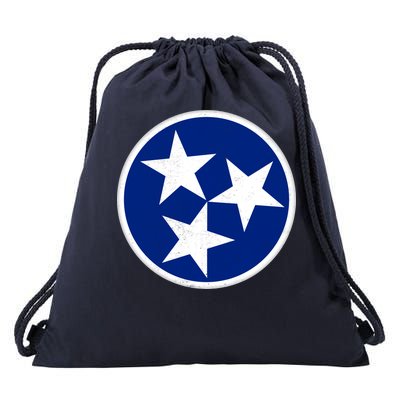 Tennessee Flag Vintage Distressed Drawstring Bag