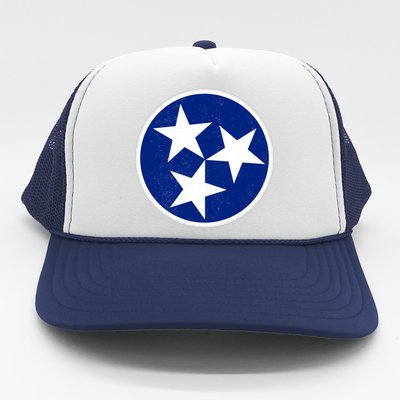 Tennessee Flag Vintage Distressed Trucker Hat