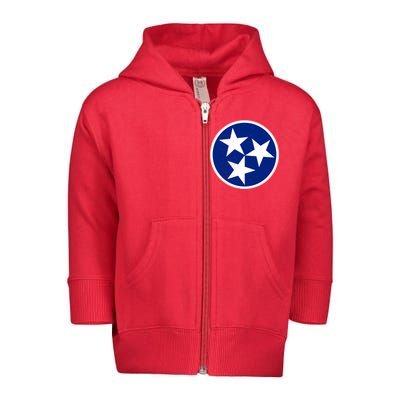 Tennessee Flag Vintage Distressed Toddler Zip Fleece Hoodie