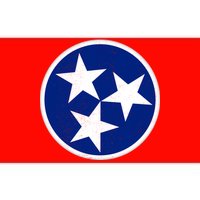 Tennessee Flag Vintage Distressed Bumper Sticker