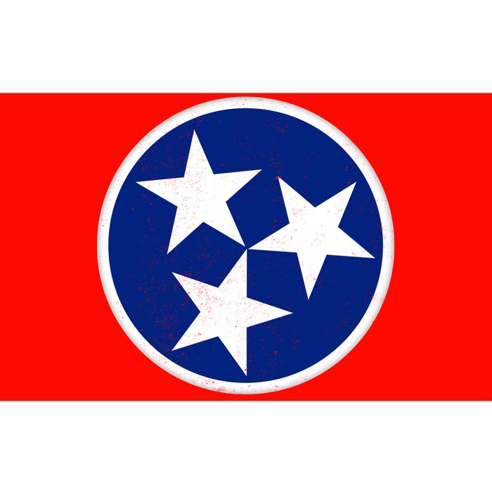 Tennessee Flag Vintage Distressed Bumper Sticker