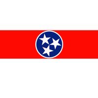 Tennessee Flag Vintage Distressed Bumper Sticker