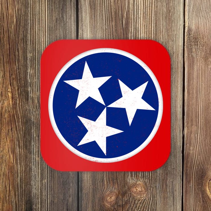 Tennessee Flag Vintage Distressed Coaster