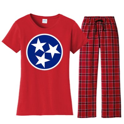 Tennessee Flag Vintage Distressed Women's Flannel Pajama Set