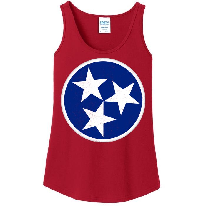 Tennessee Flag Vintage Distressed Ladies Essential Tank