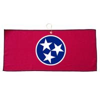 Tennessee Flag Vintage Distressed Large Microfiber Waffle Golf Towel