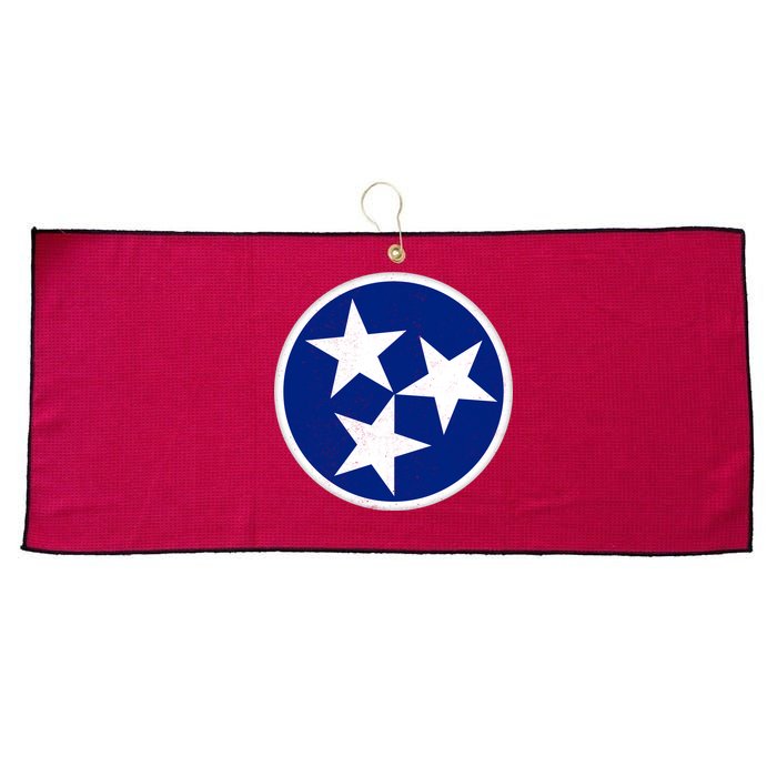 Tennessee Flag Vintage Distressed Large Microfiber Waffle Golf Towel