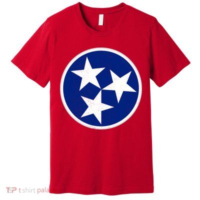 Tennessee Flag Vintage Distressed Premium T-Shirt