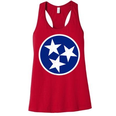 Tennessee Flag Vintage Distressed Women's Racerback Tank