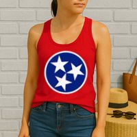 Tennessee Flag Vintage Distressed Womens Tank Top