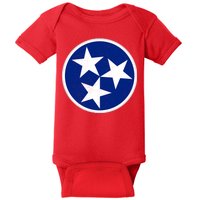 Tennessee Flag Vintage Distressed Baby Bodysuit