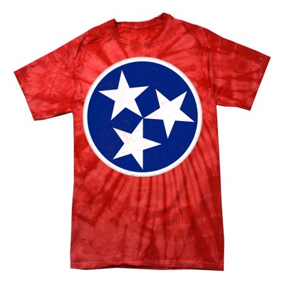 Tennessee Flag Vintage Distressed Tie-Dye T-Shirt