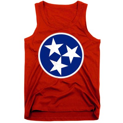 Tennessee Flag Vintage Distressed Tank Top