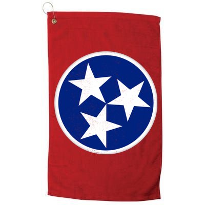 Tennessee Flag Vintage Distressed Platinum Collection Golf Towel